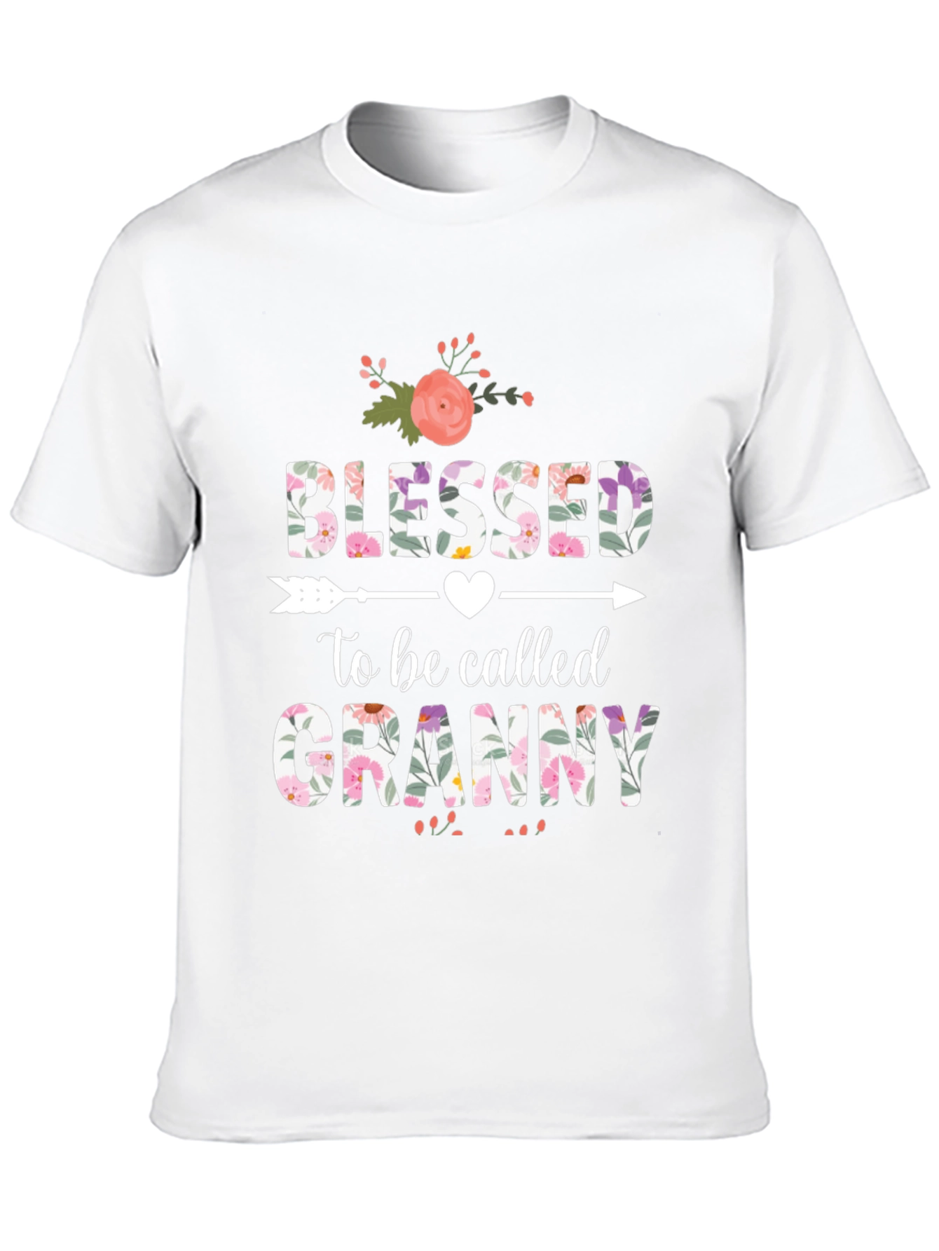 Blessed to be Called Granny T-Shirt Floral Design