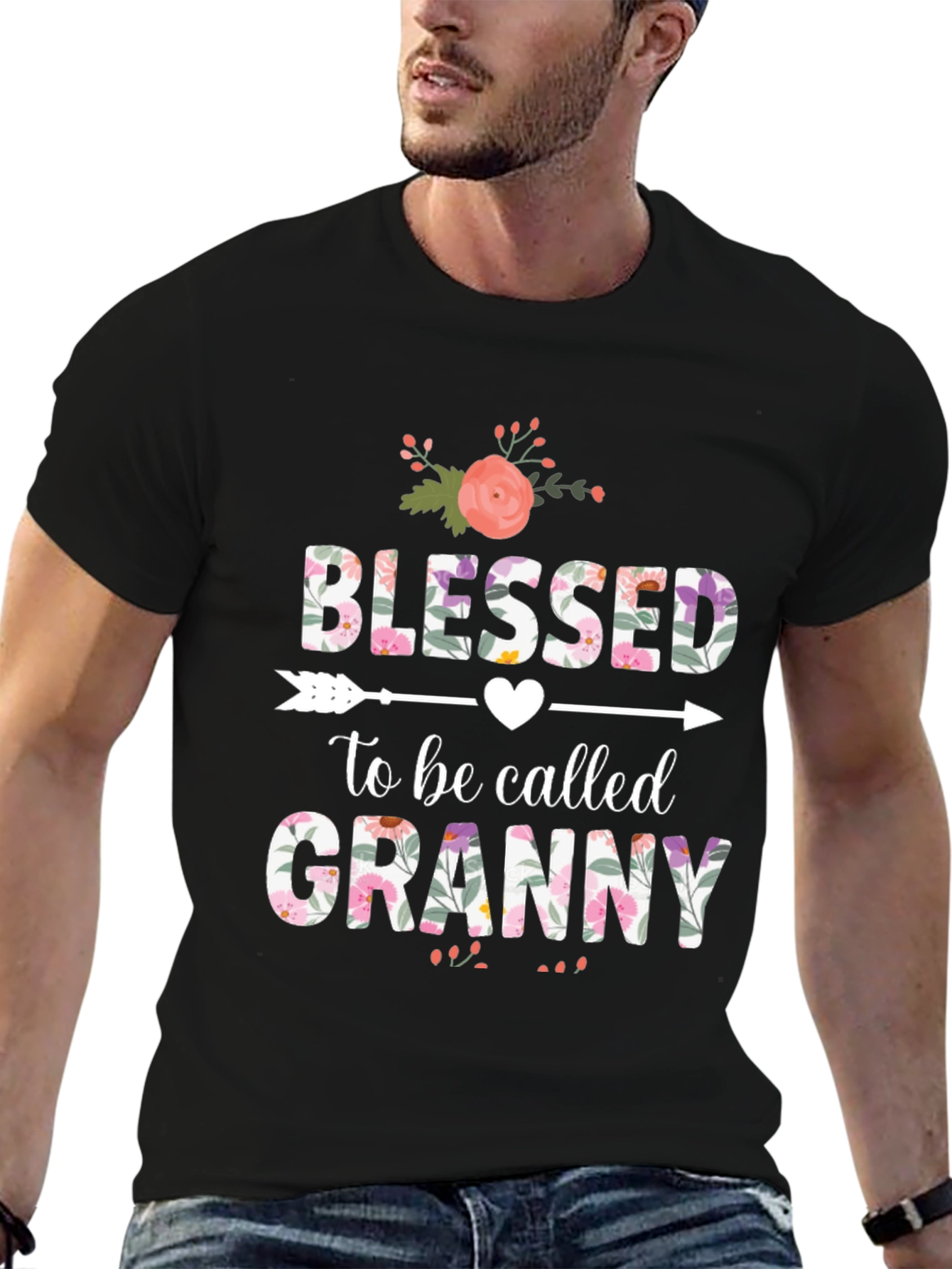 Blessed to be Called Granny T-Shirt Floral Design