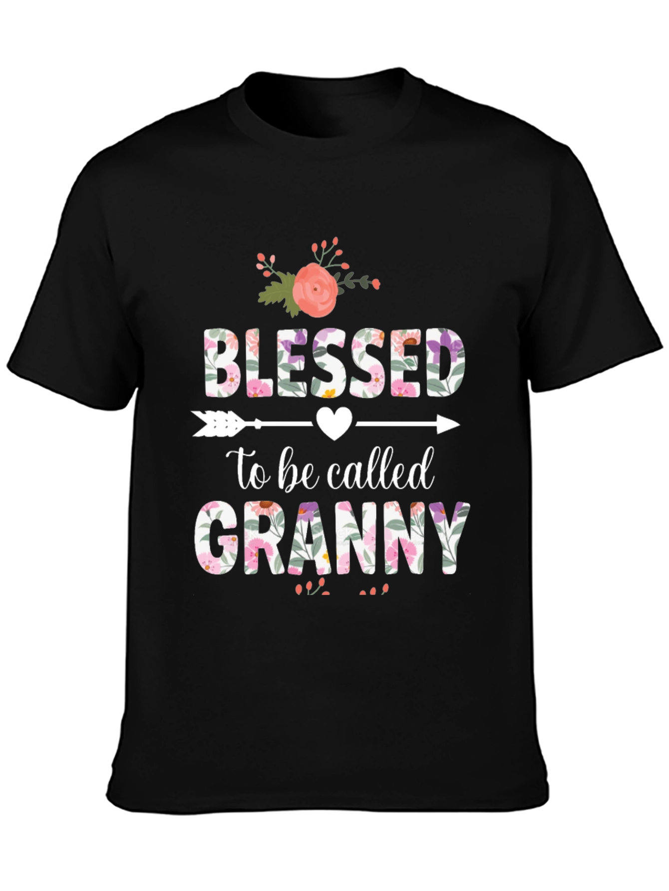 Blessed to be Called Granny T-Shirt Floral Design