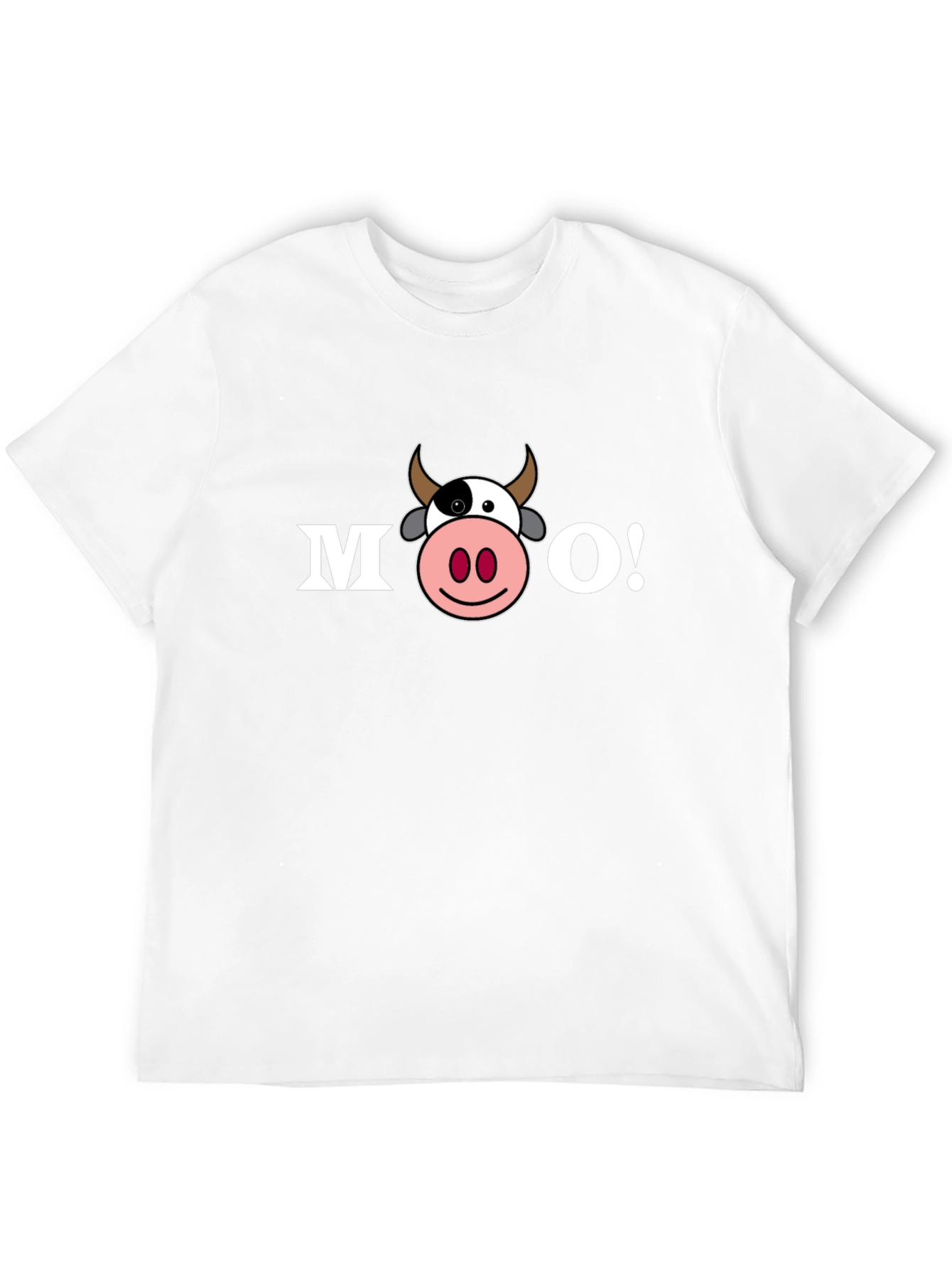 Funny Cartoon Cow MOO! T-Shirt - Black