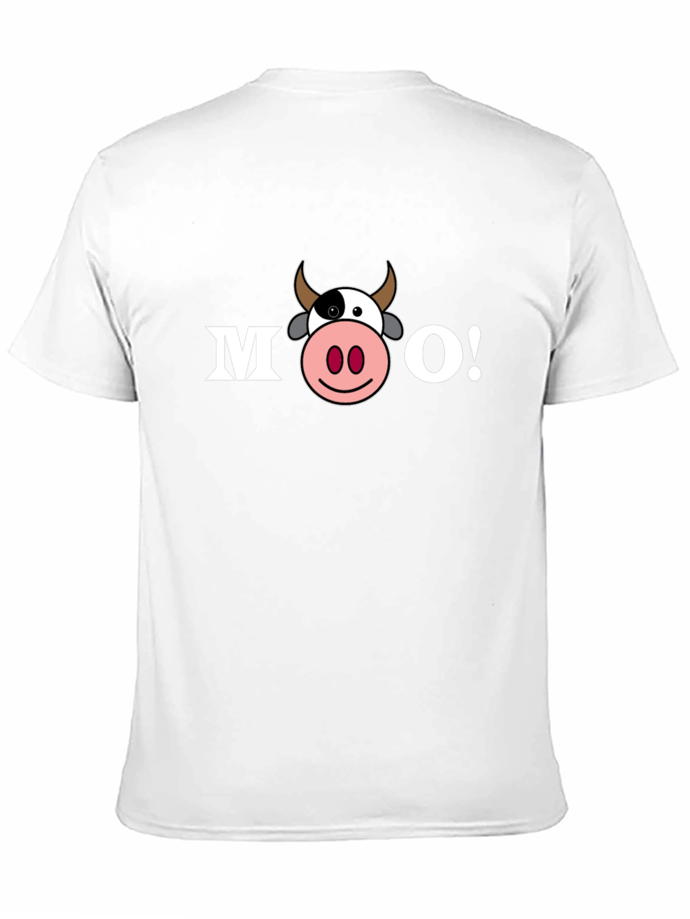 Funny Cartoon Cow MOO! T-Shirt - Black