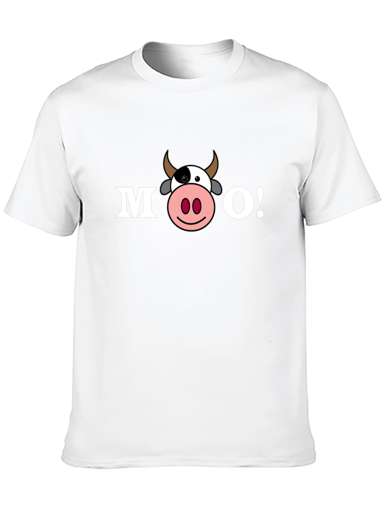 Funny Cartoon Cow MOO! T-Shirt - Black