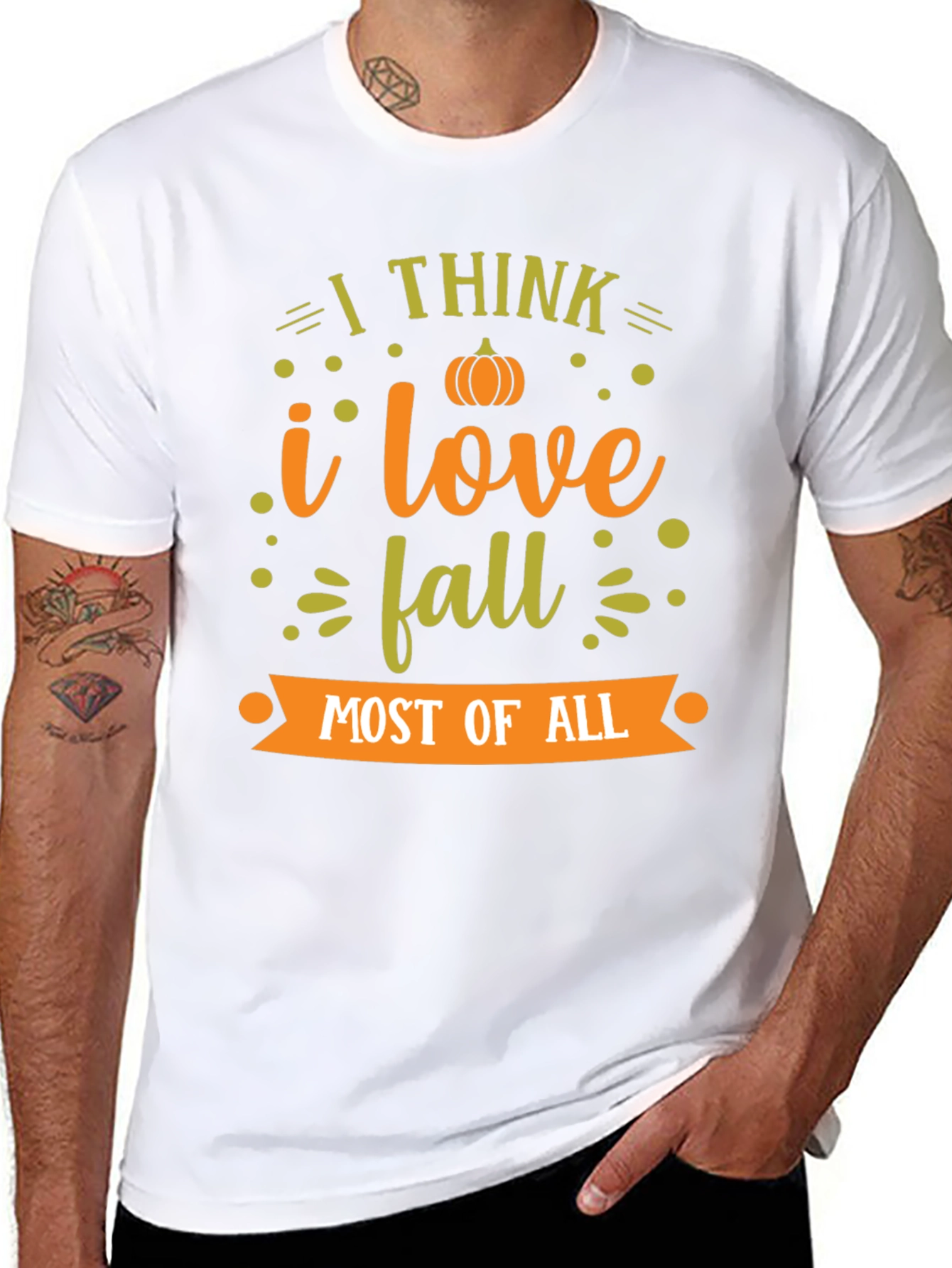 Fall T-Shirt: I Love Fall Most of All