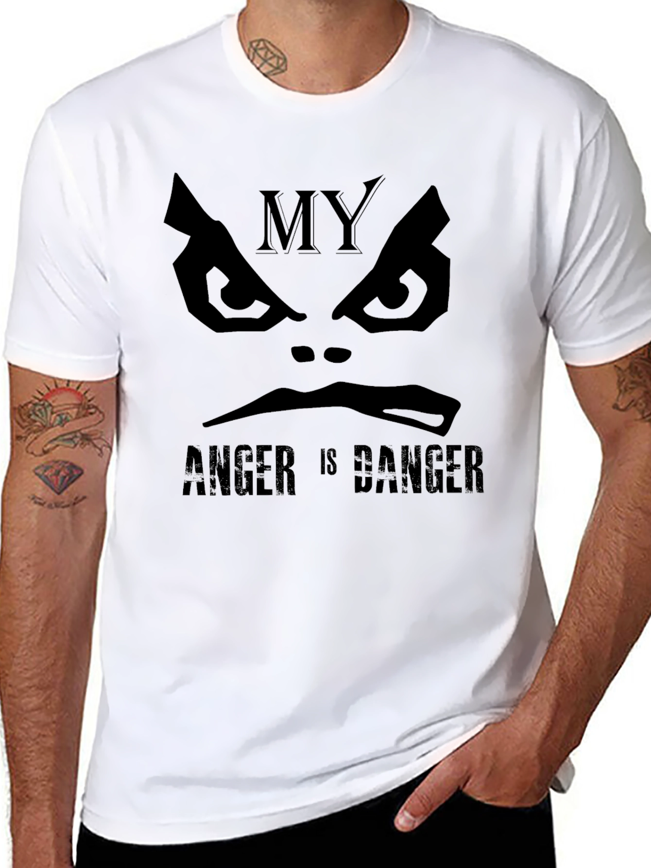 My Anger Is Danger Black Graphic Tee