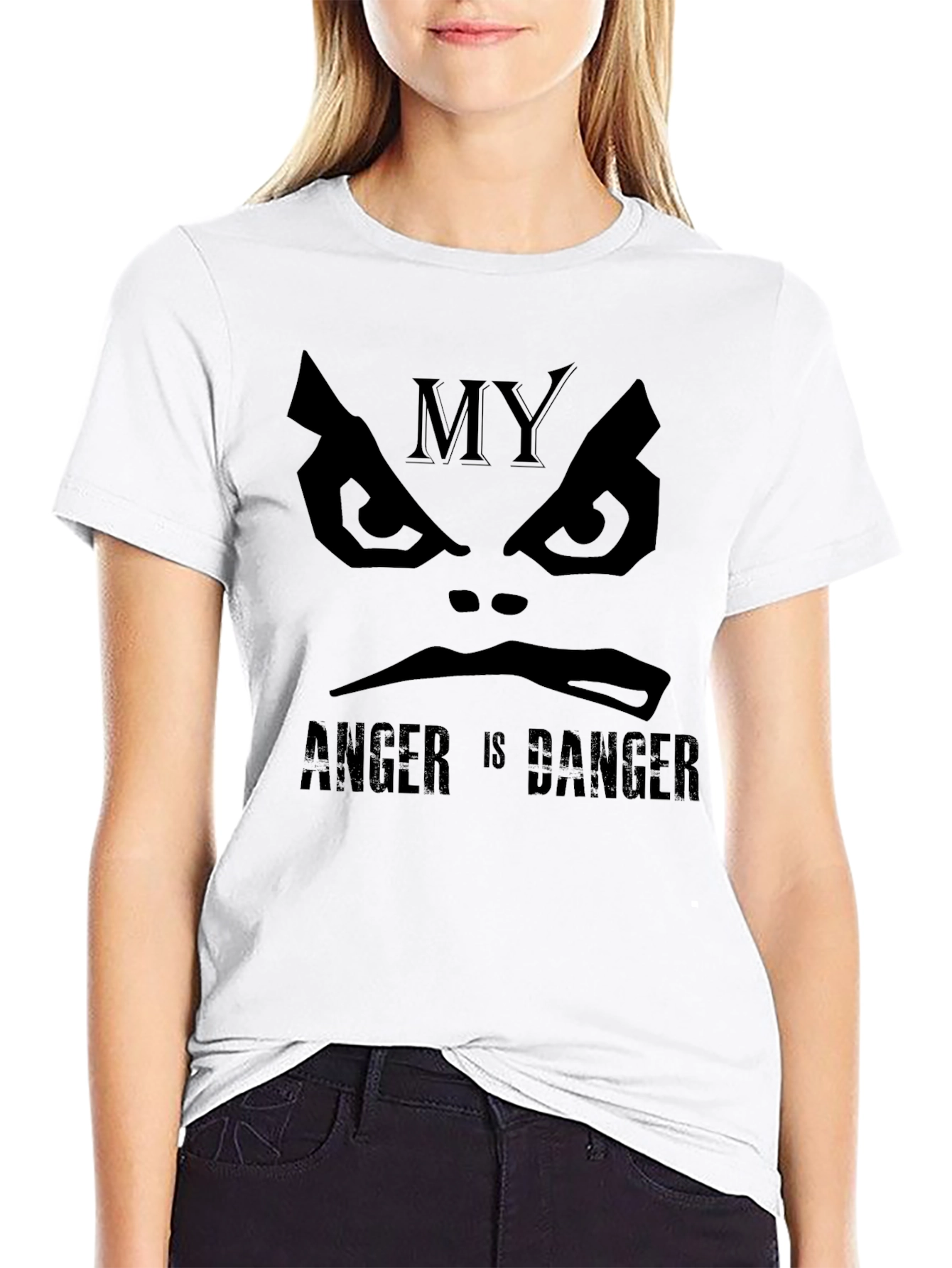 My Anger Is Danger Black Graphic Tee
