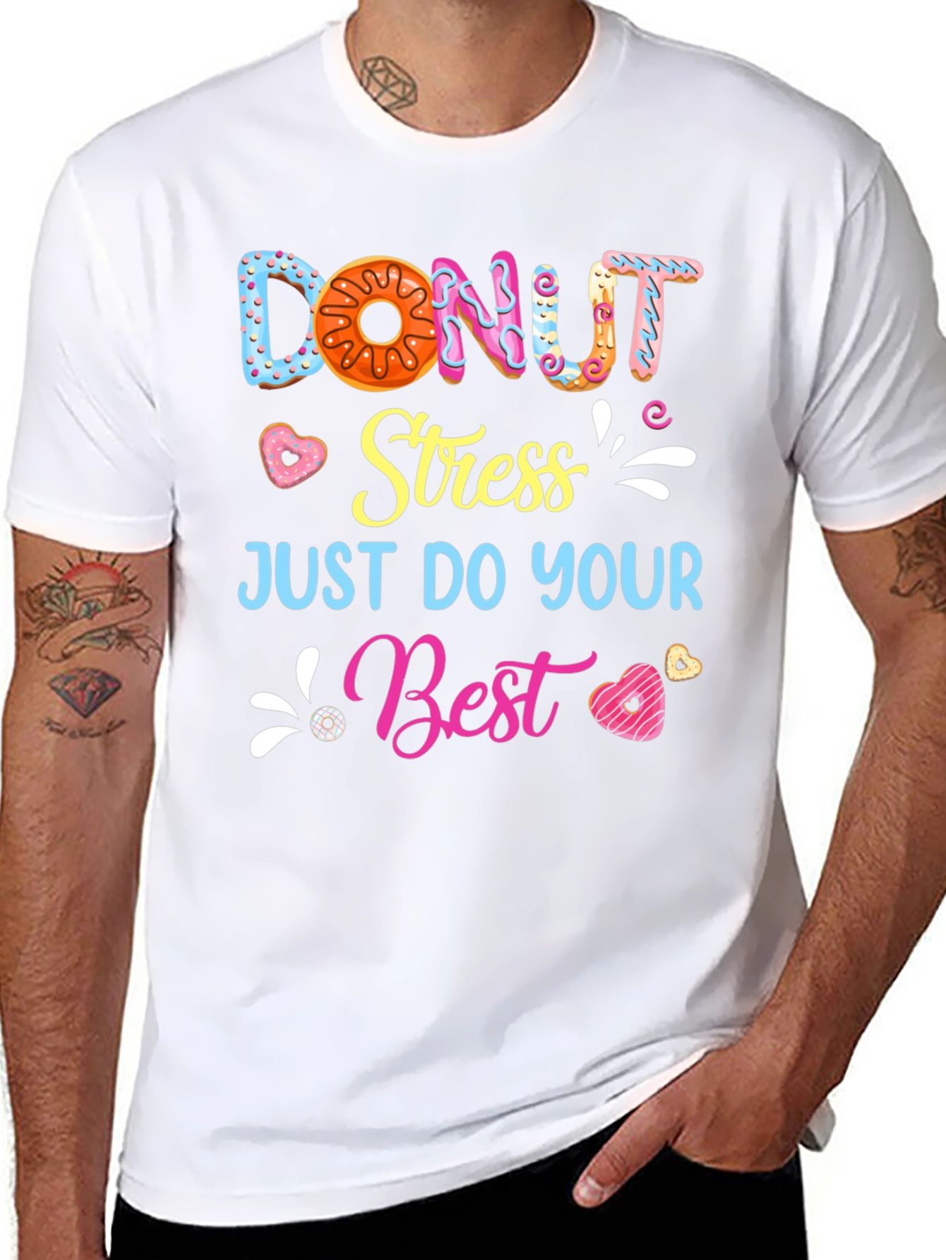 Donut Stress Tee - Motivational T-Shirt