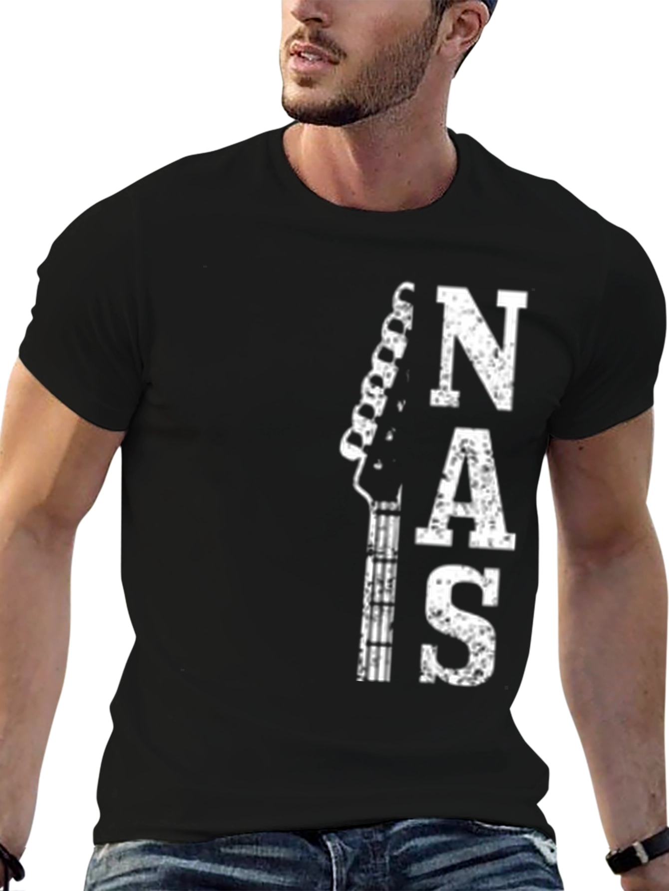 NAS is Guitar Black T-Shirt