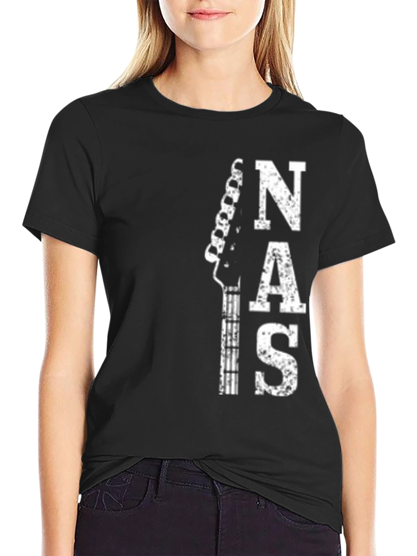 NAS is Guitar Black T-Shirt