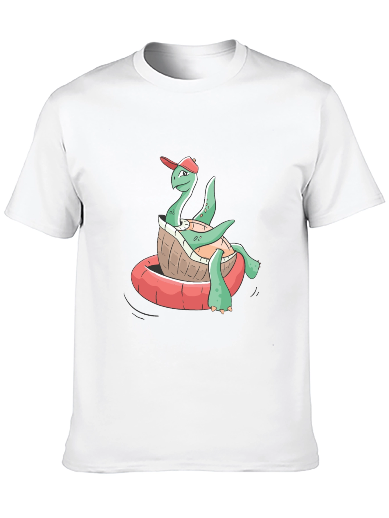 Turtle in Tube Graphic Tee - Black Cotton T-Shirt