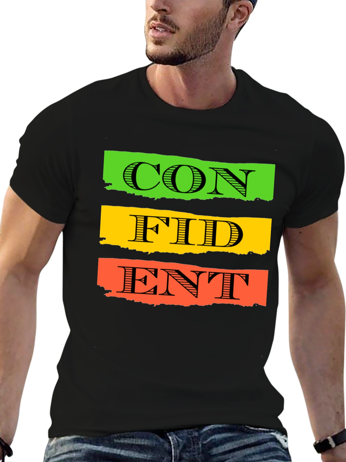 Confident Typography T-Shirt - Black