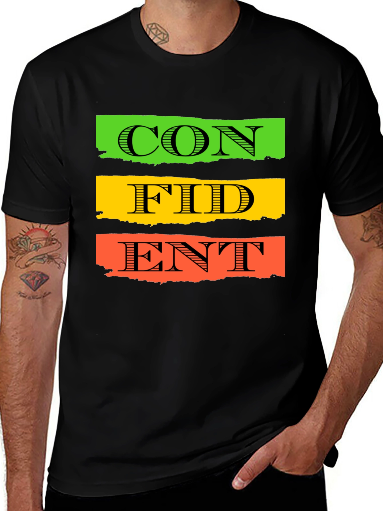 Confident Typography T-Shirt - Black