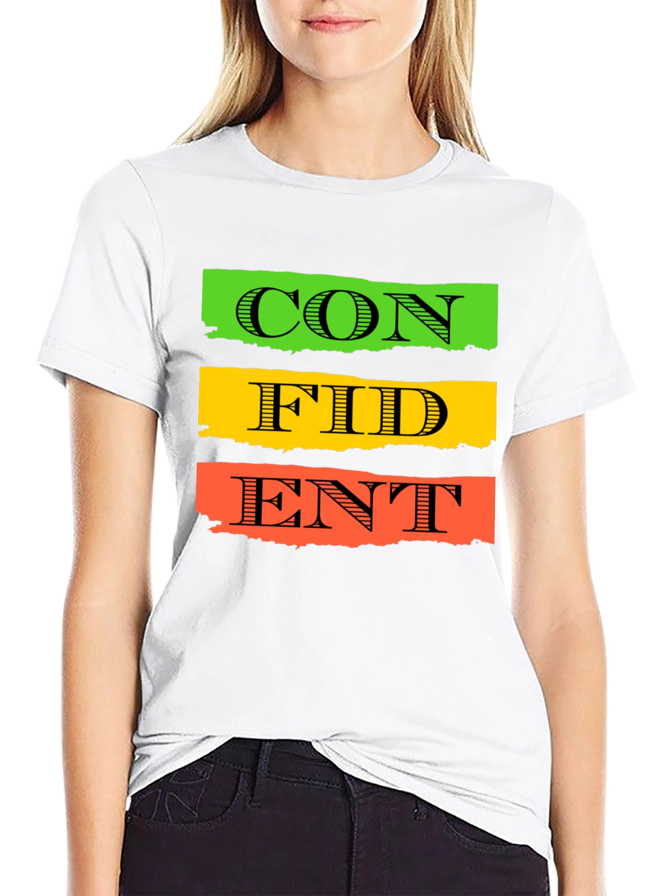 Confident Typography T-Shirt - Black