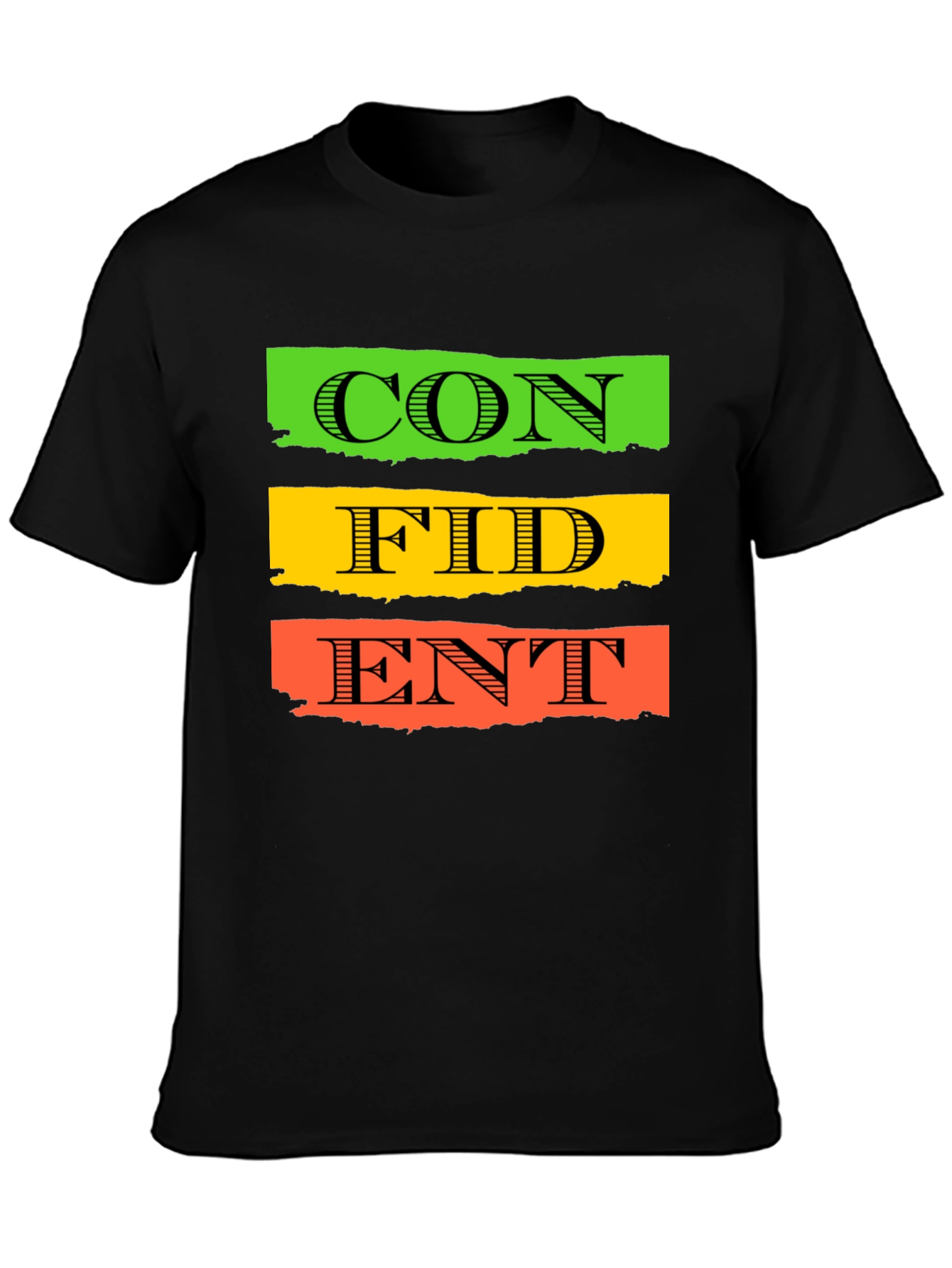 Confident Typography T-Shirt - Black