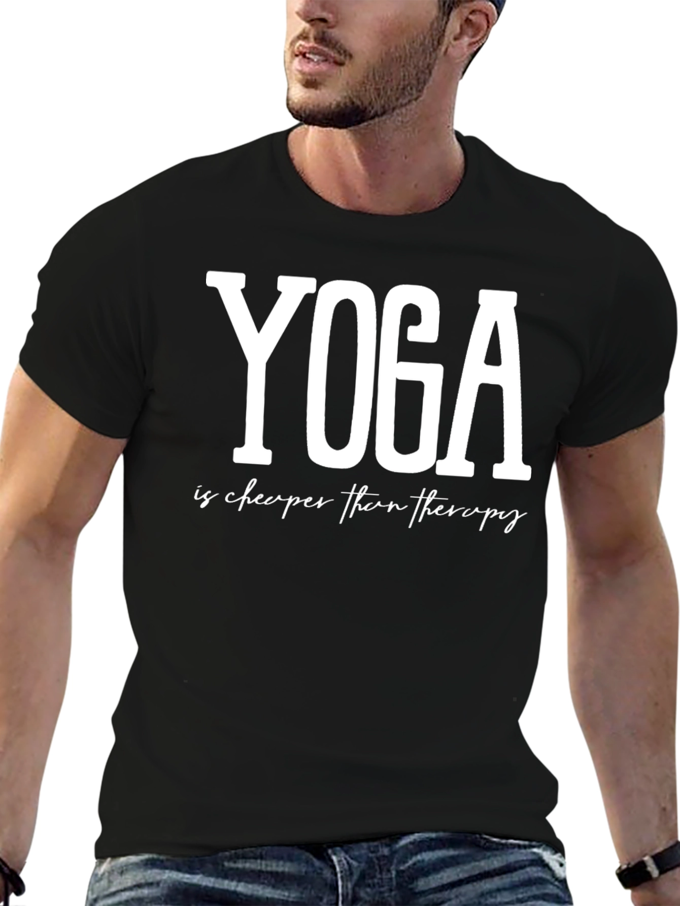 Yoga is Cheaper Than Therapy Graphic Tee