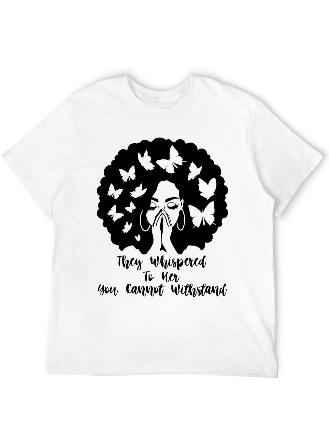 Empowered Woman Graphic Tee - Butterfly Afro Design