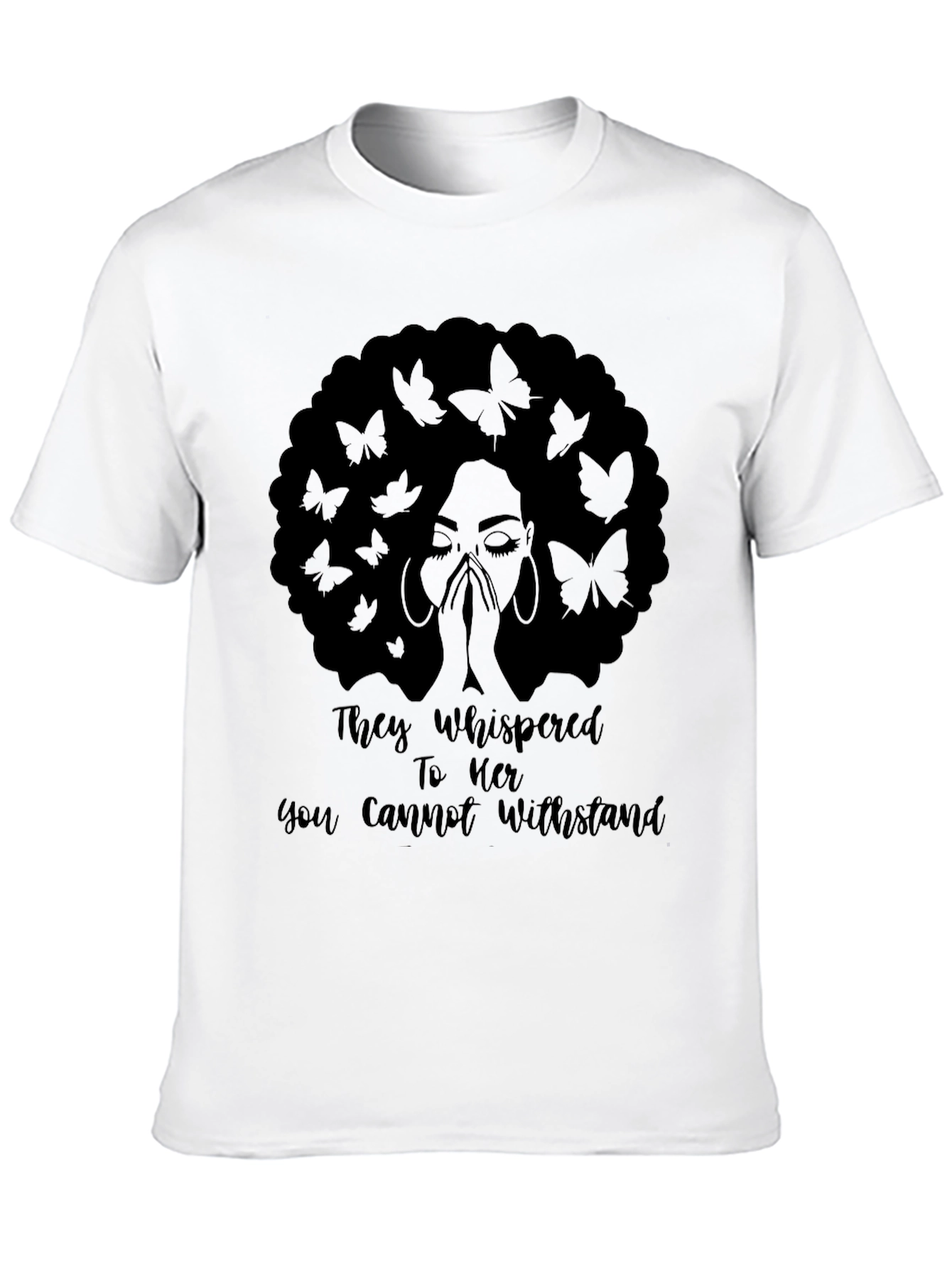 Empowered Woman Graphic Tee - Butterfly Afro Design