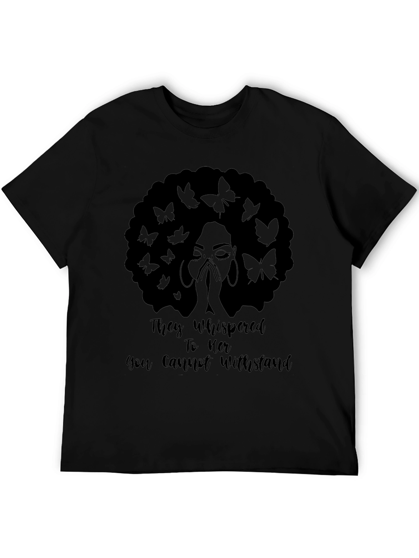 Empowered Woman Graphic Tee - Butterfly Afro Design