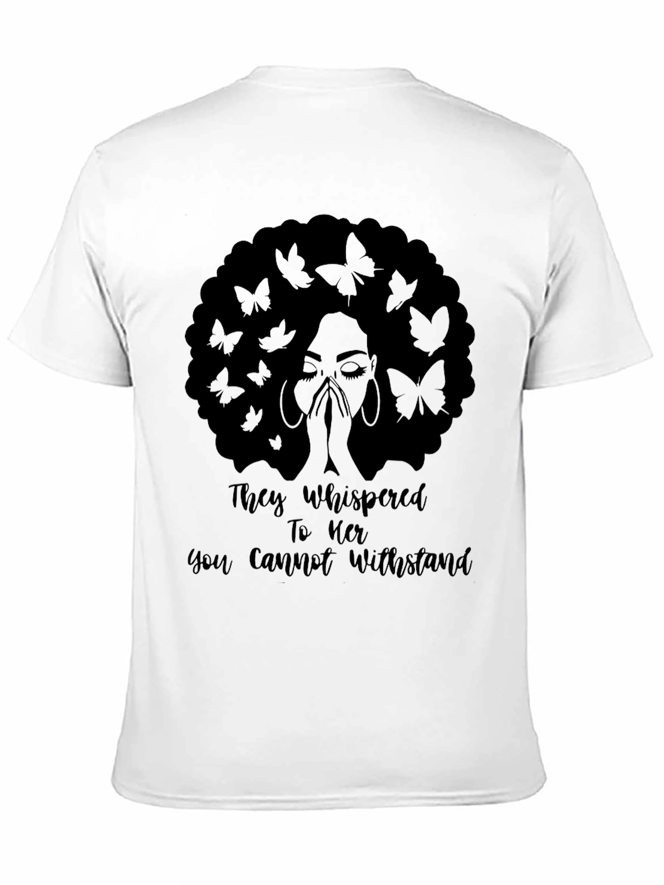 Empowered Woman Graphic Tee - Butterfly Afro Design
