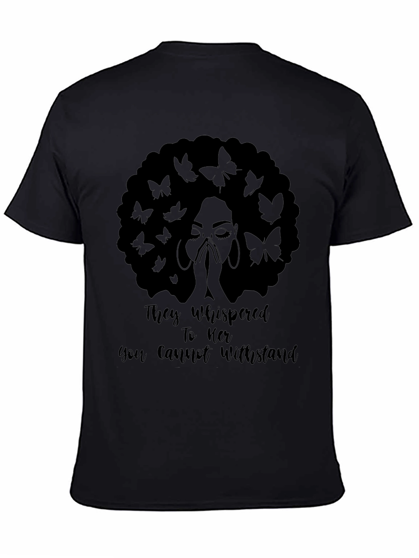 Empowered Woman Graphic Tee - Butterfly Afro Design