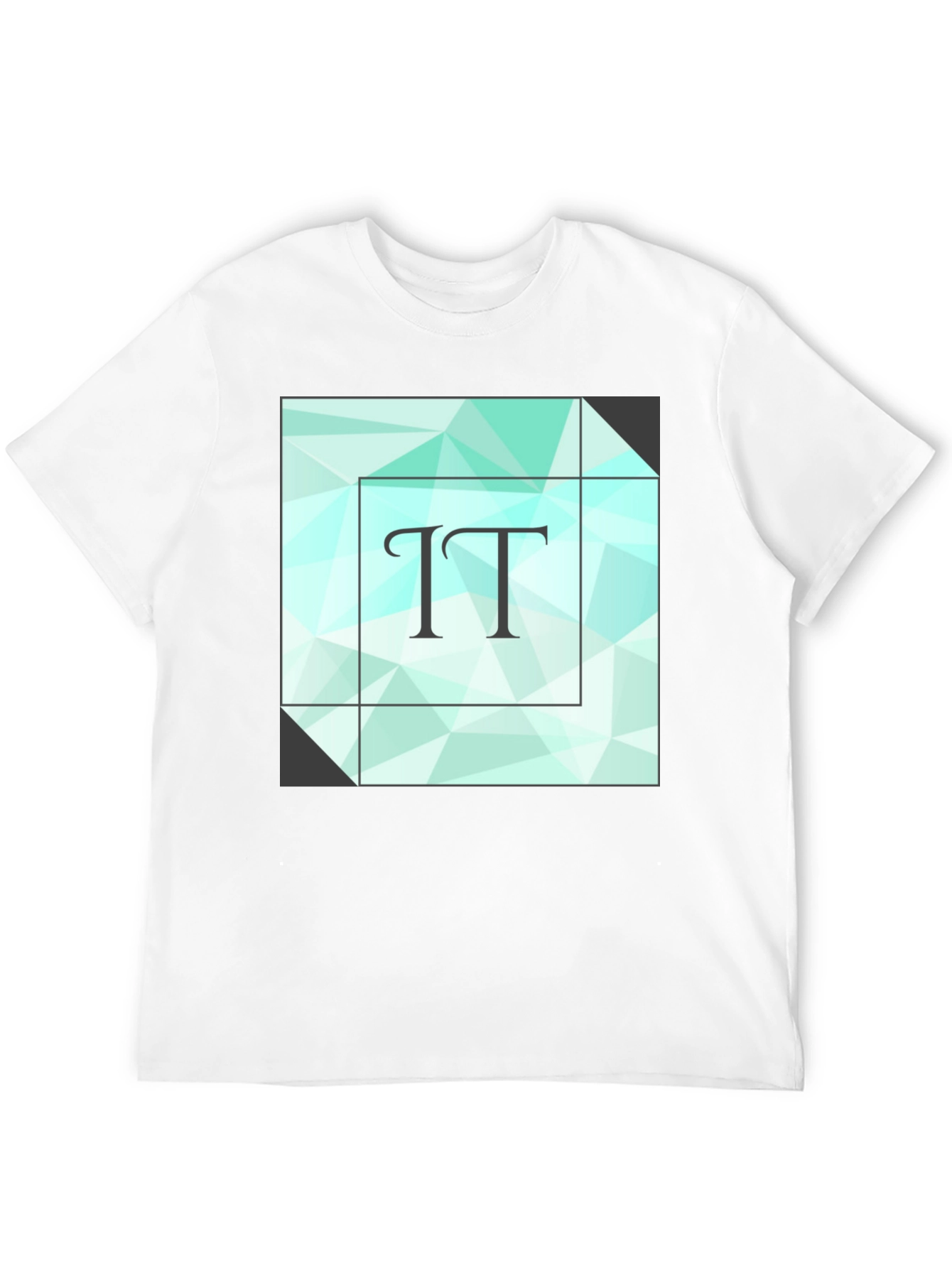 Geometric TT Print Black T-Shirt
