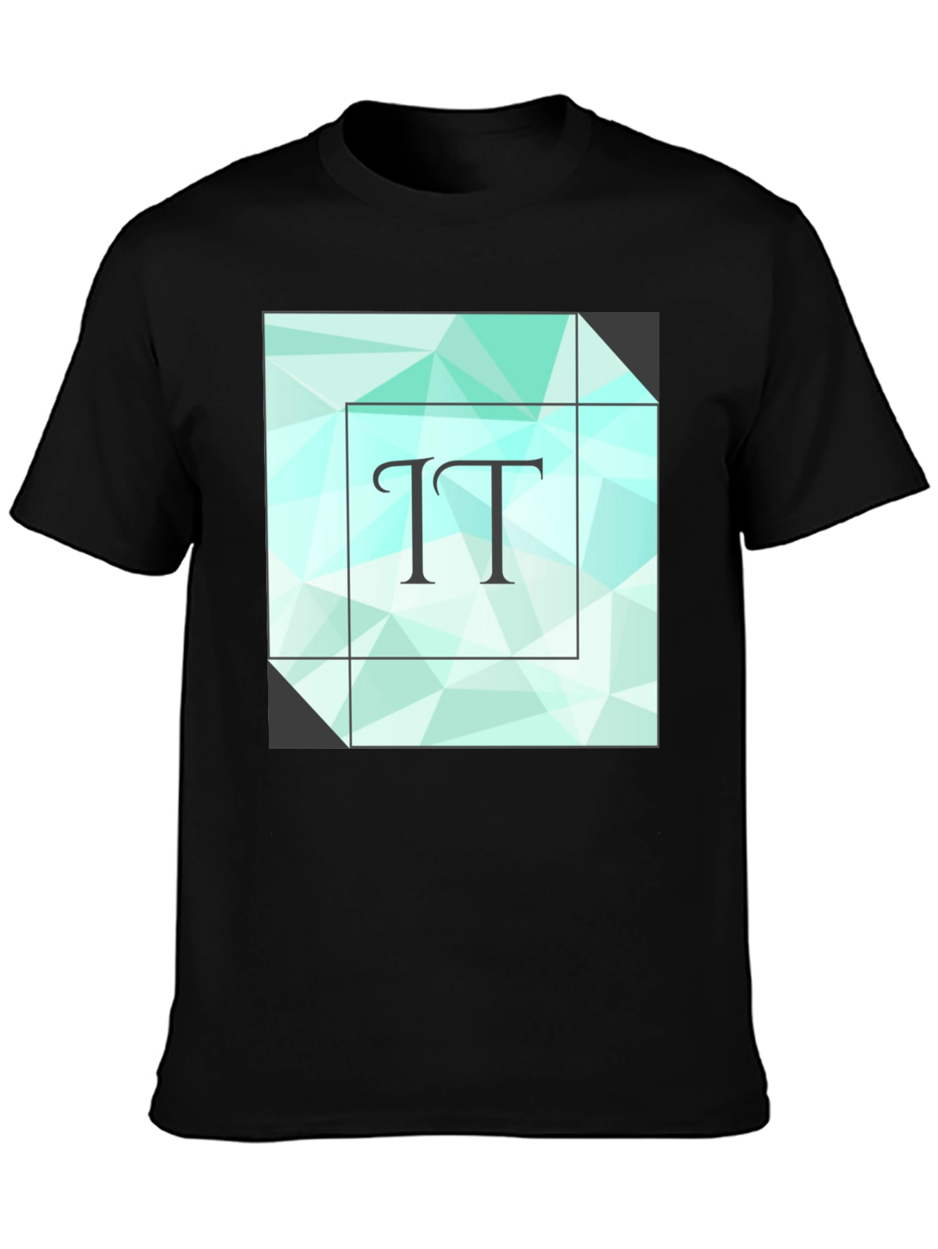 Geometric TT Print Black T-Shirt