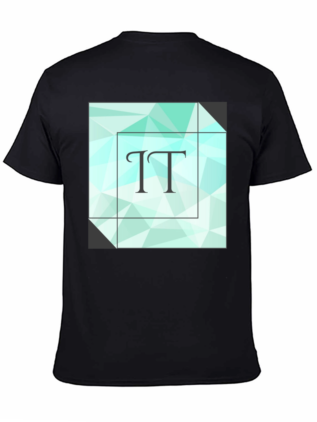Geometric TT Print Black T-Shirt