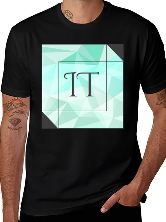 Geometric TT Print Black T-Shirt