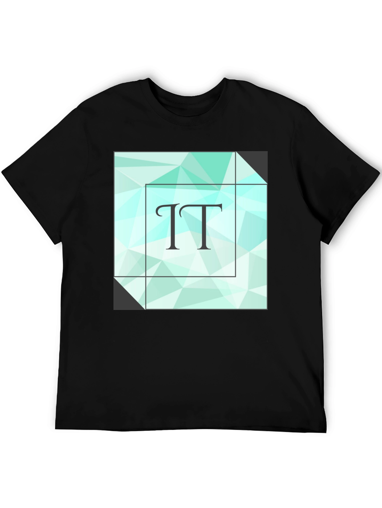 Geometric TT Print Black T-Shirt