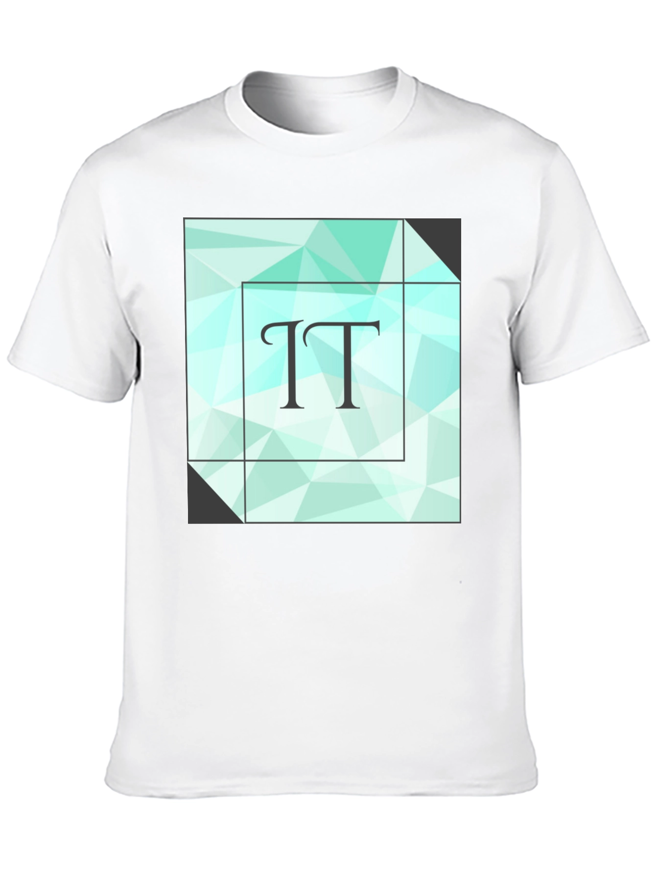 Geometric TT Print Black T-Shirt