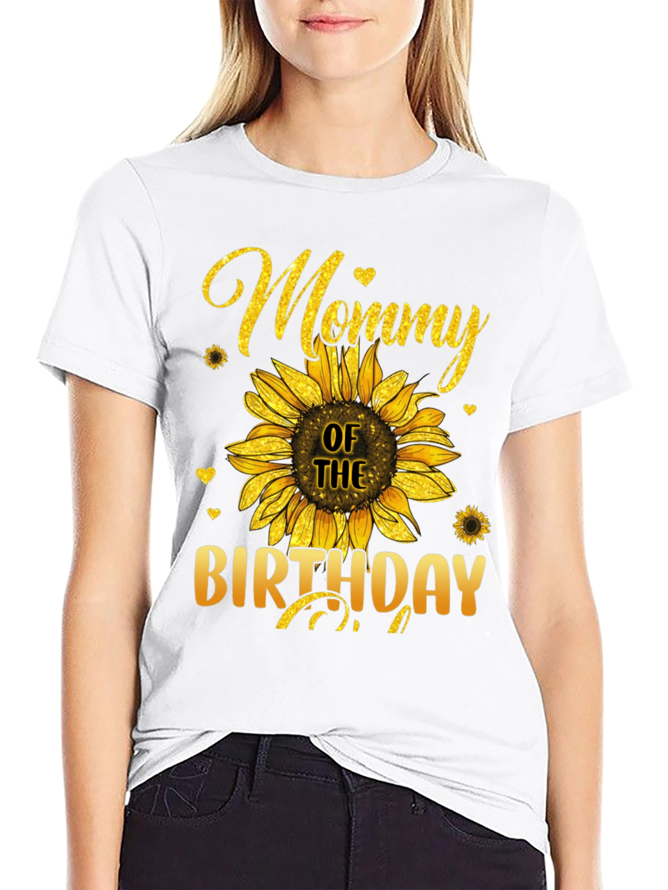 Mommy of the Birthday Girl Sunflower T-Shirt