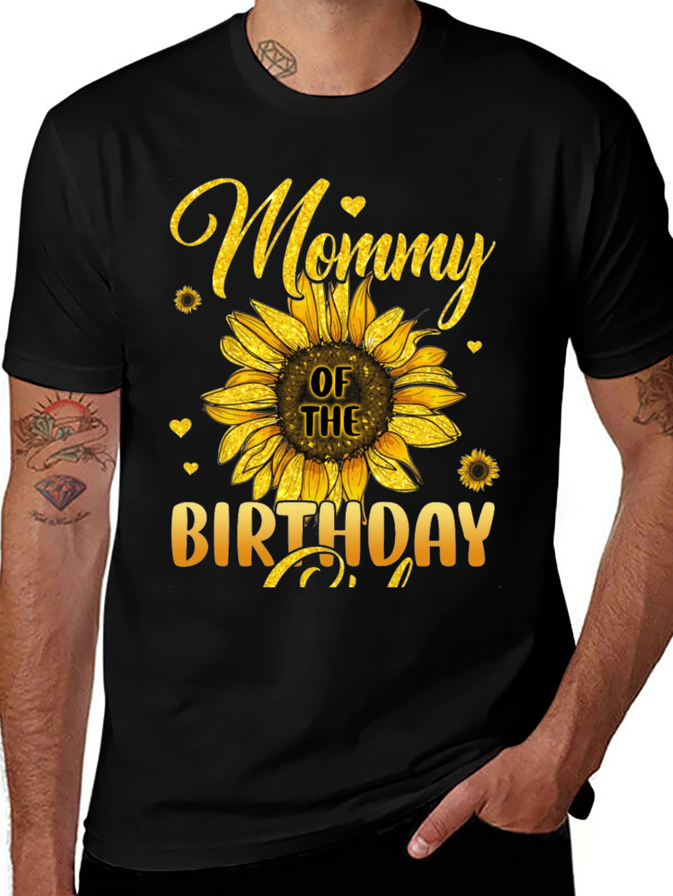 Mommy of the Birthday Girl Sunflower T-Shirt