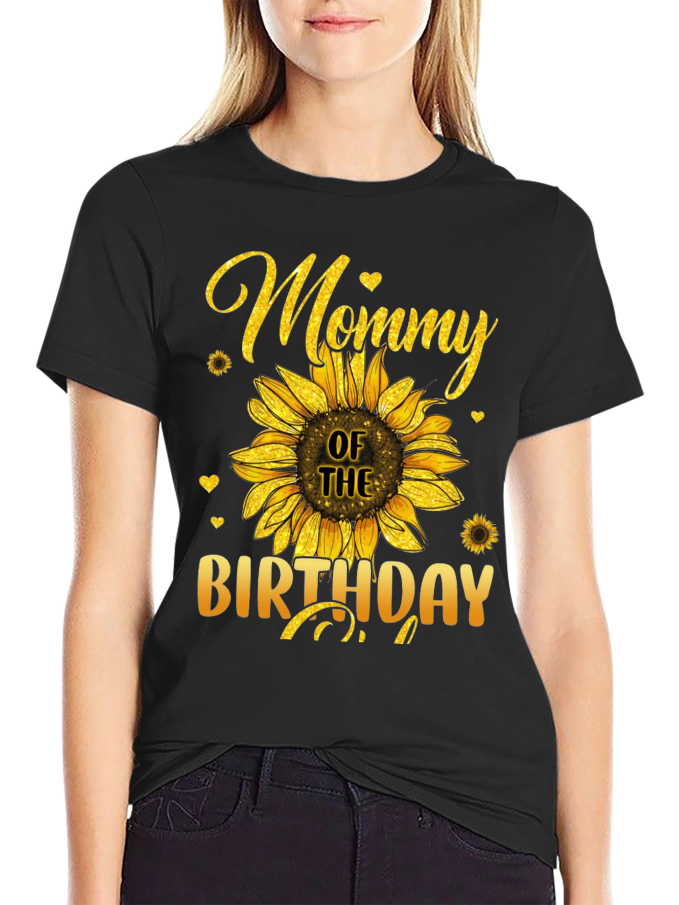 Mommy of the Birthday Girl Sunflower T-Shirt