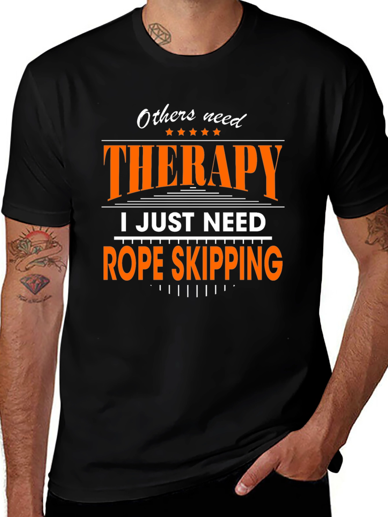 Therapy Rope Skipping Black T-Shirt