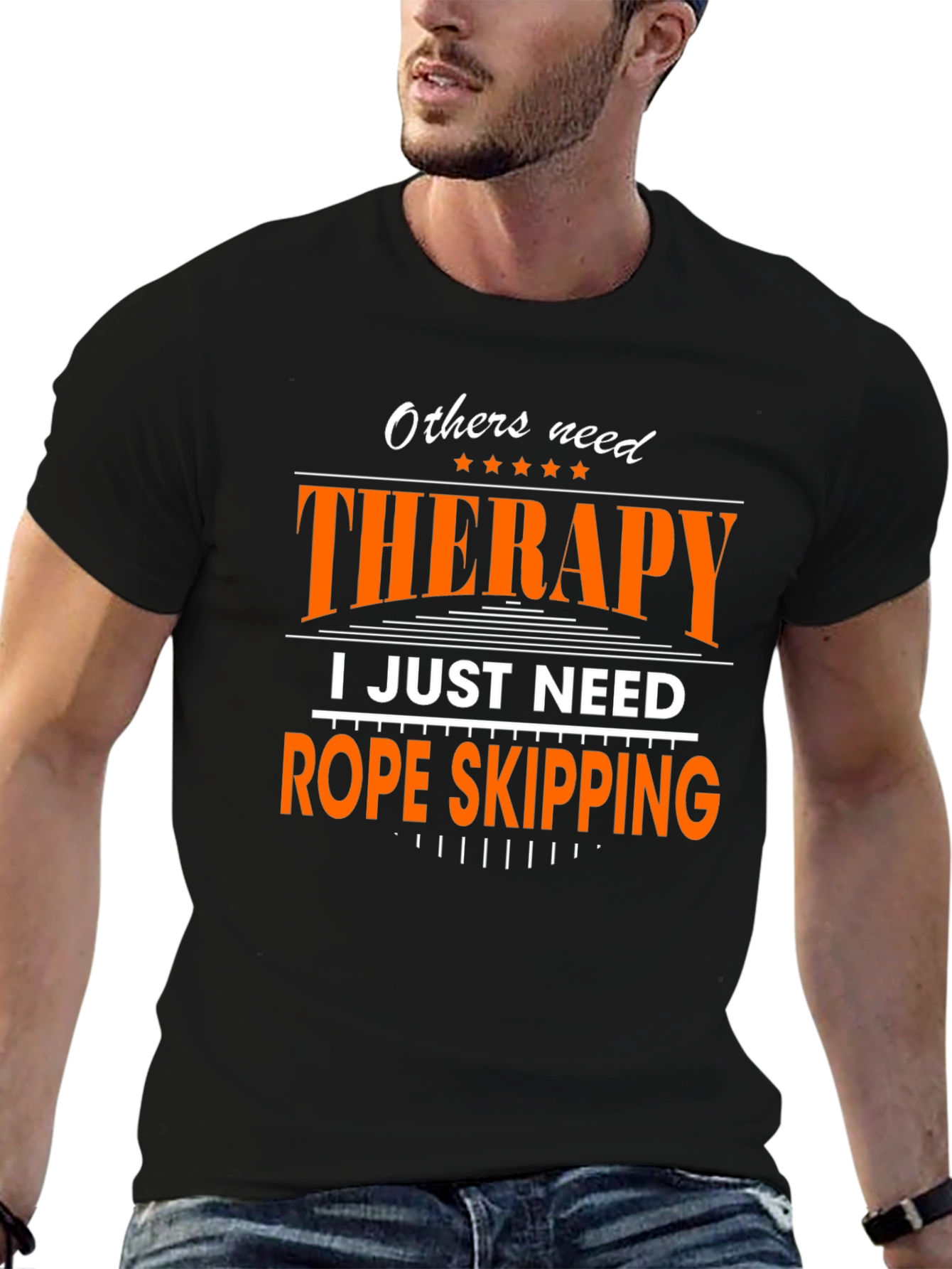 Therapy Rope Skipping Black T-Shirt