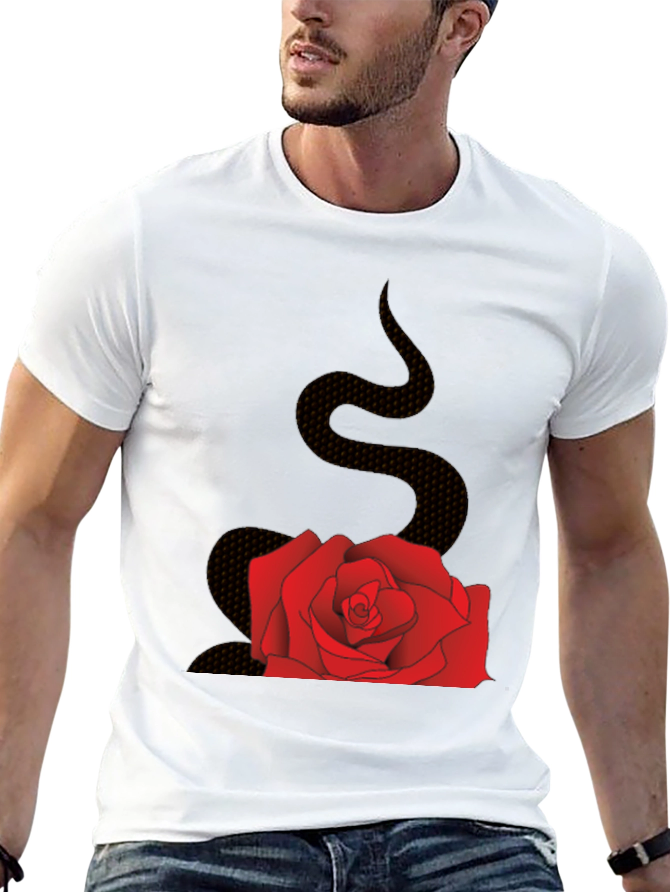 Rose and Snake Graphic Tee
