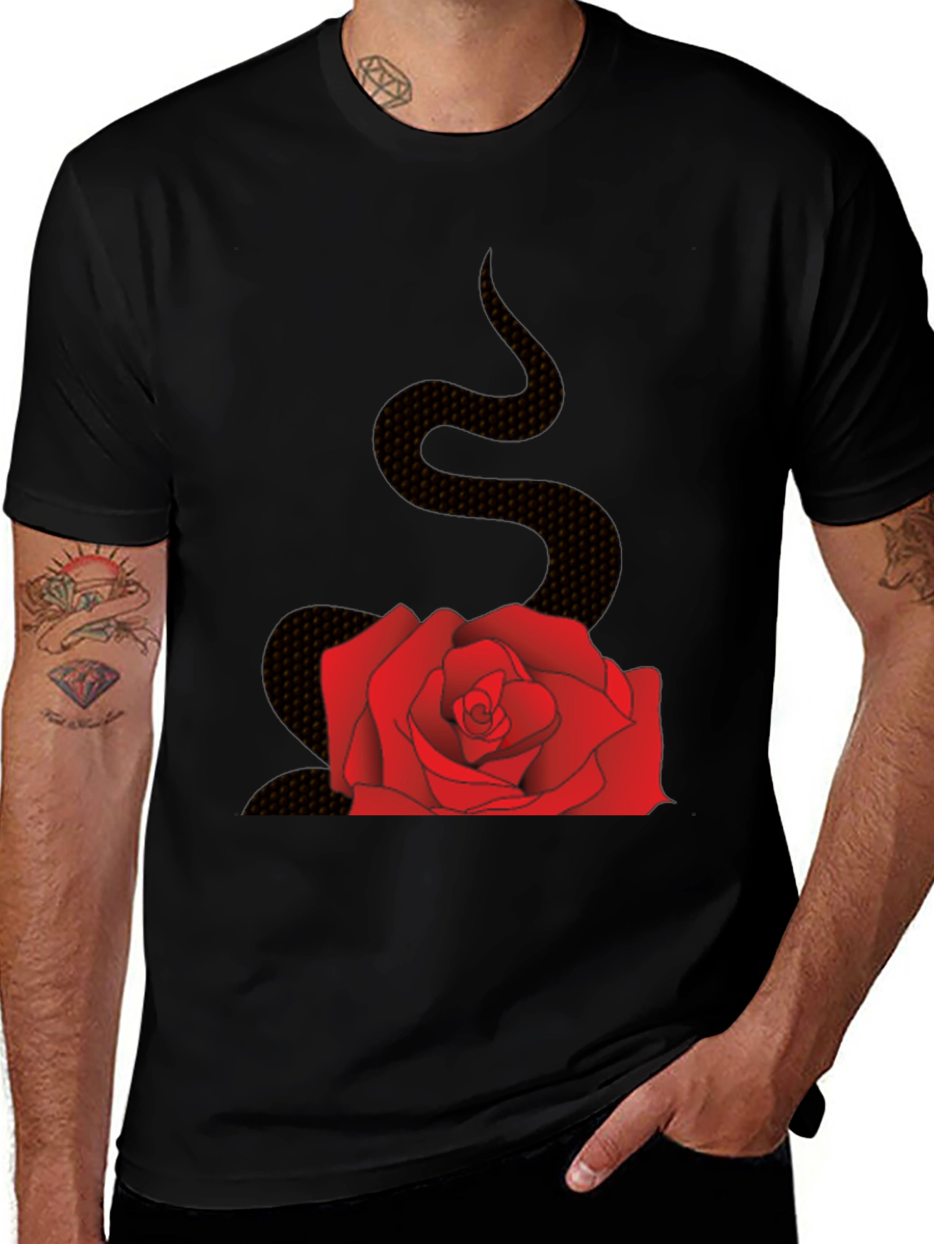 Rose and Snake Graphic Tee