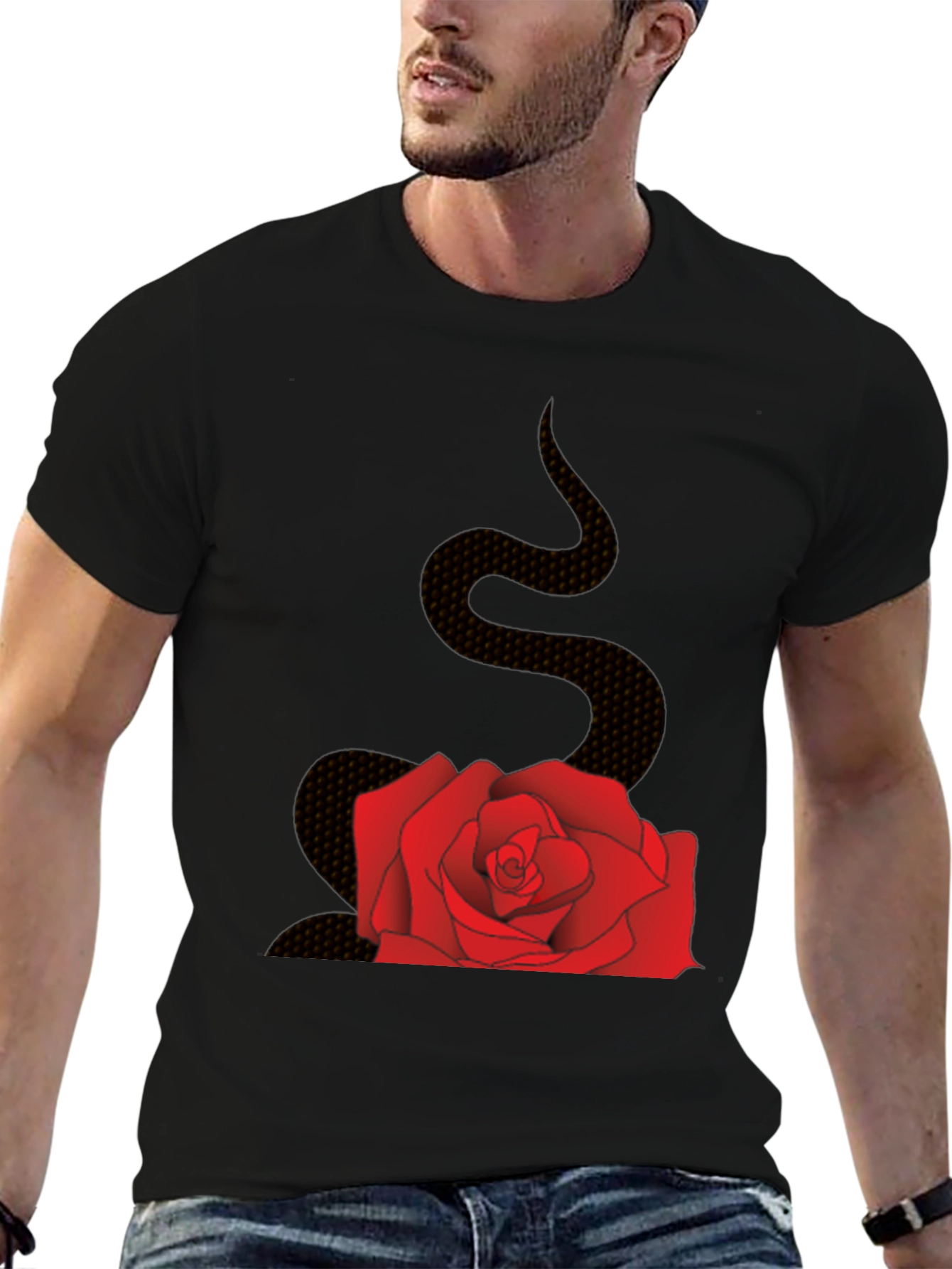 Rose and Snake Graphic Tee