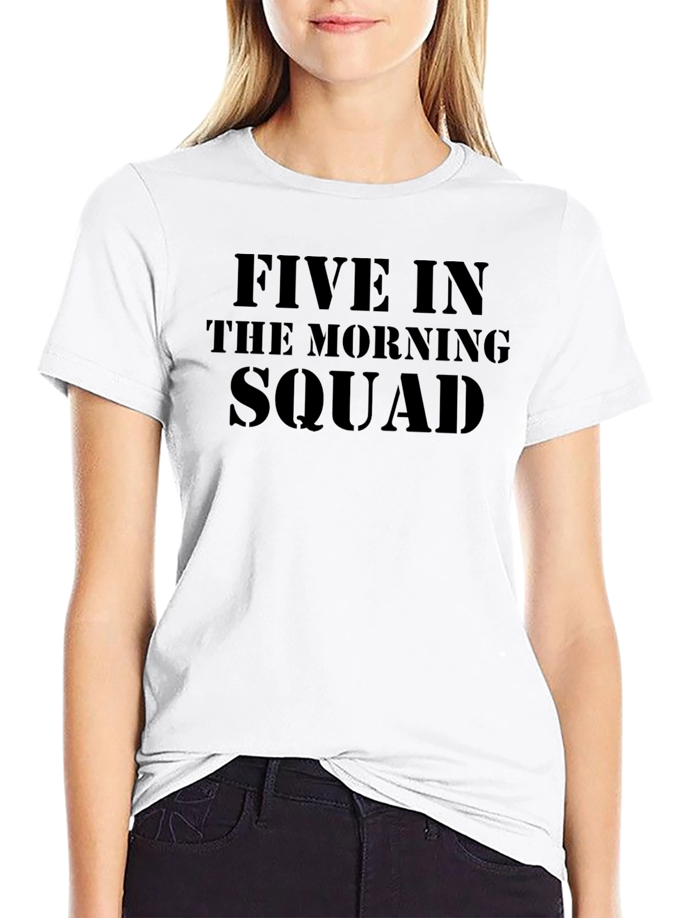 Five in the Morning Squad Black T-Shirt