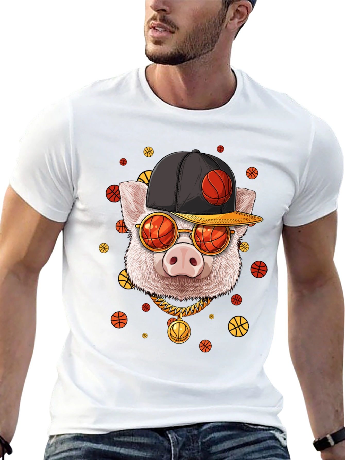 Basketball Pig Graphic Tee