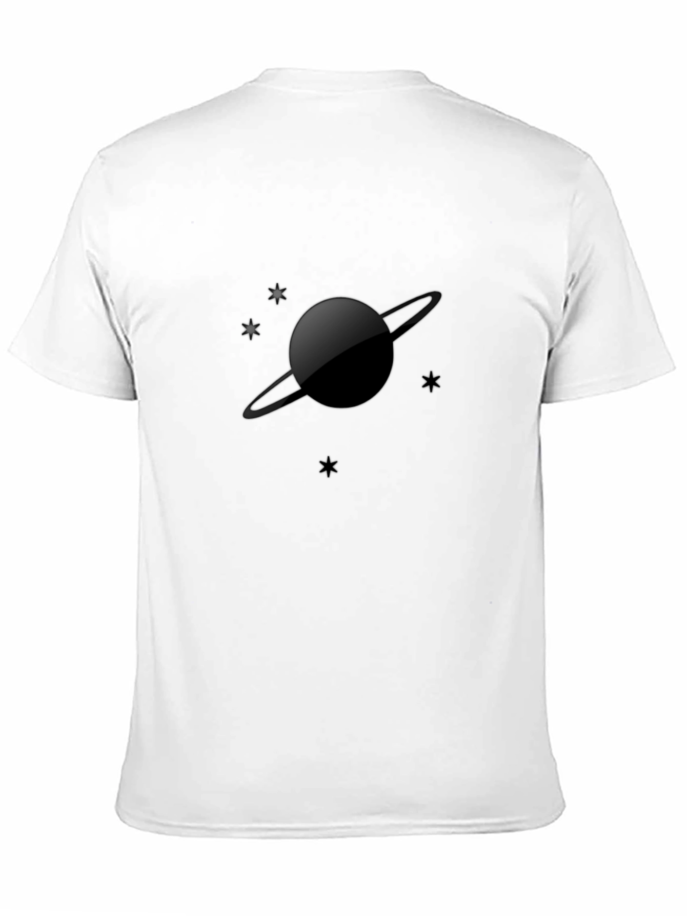Saturn Graphic Black T-Shirt - Space Tee