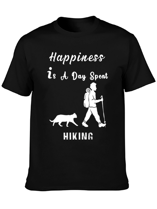 Happiness is Hiking Cat T-Shirt