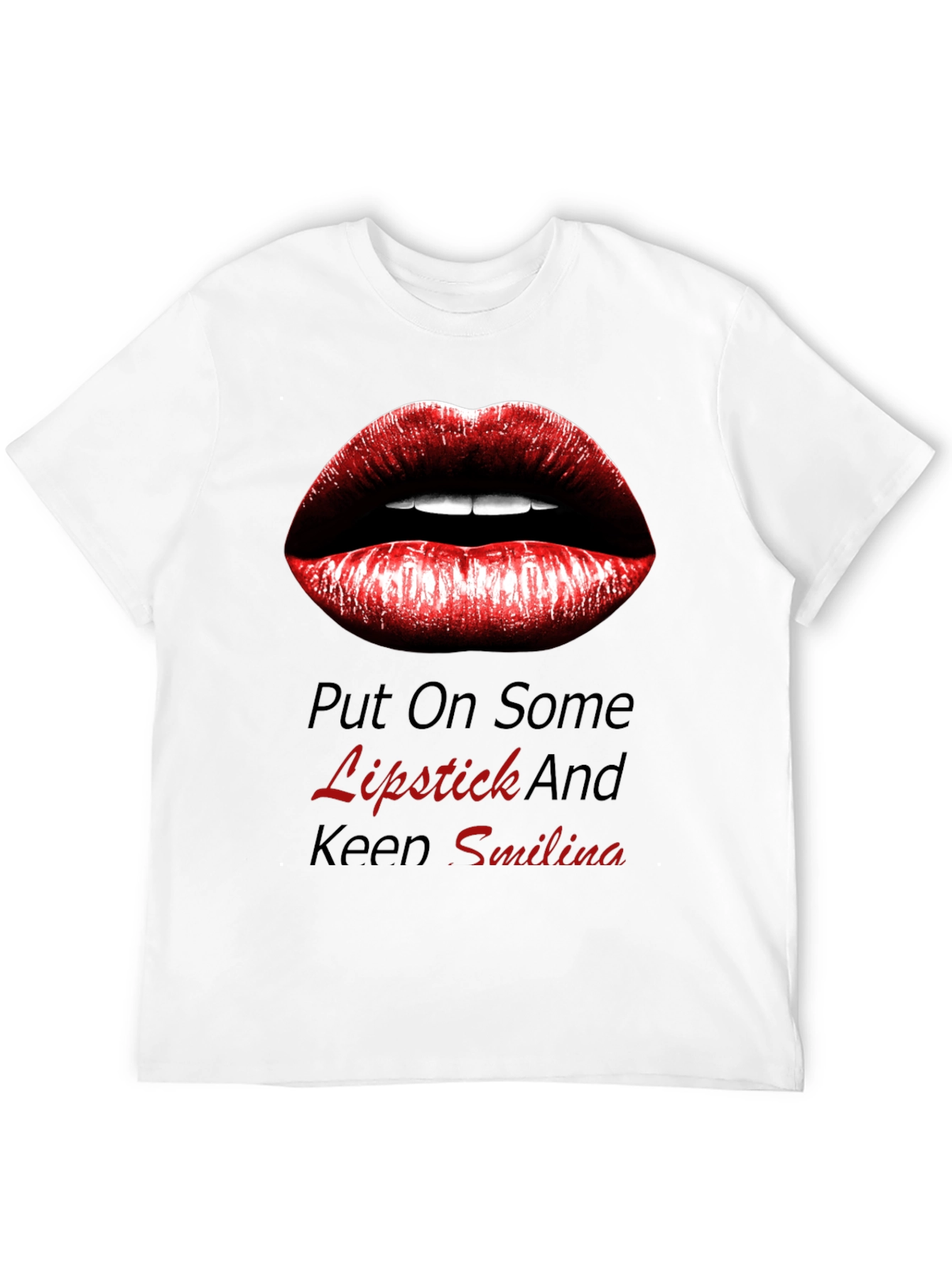 Lipstick Kiss Graphic Tee - Trendy Black Shirt