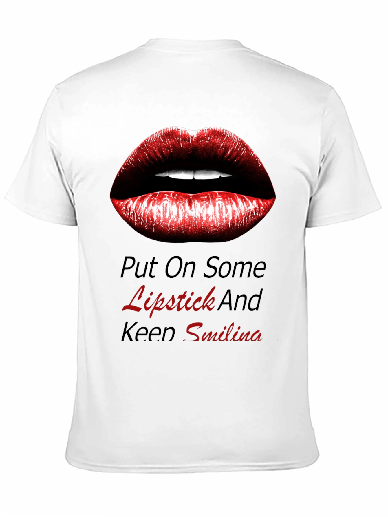 Lipstick Kiss Graphic Tee - Trendy Black Shirt