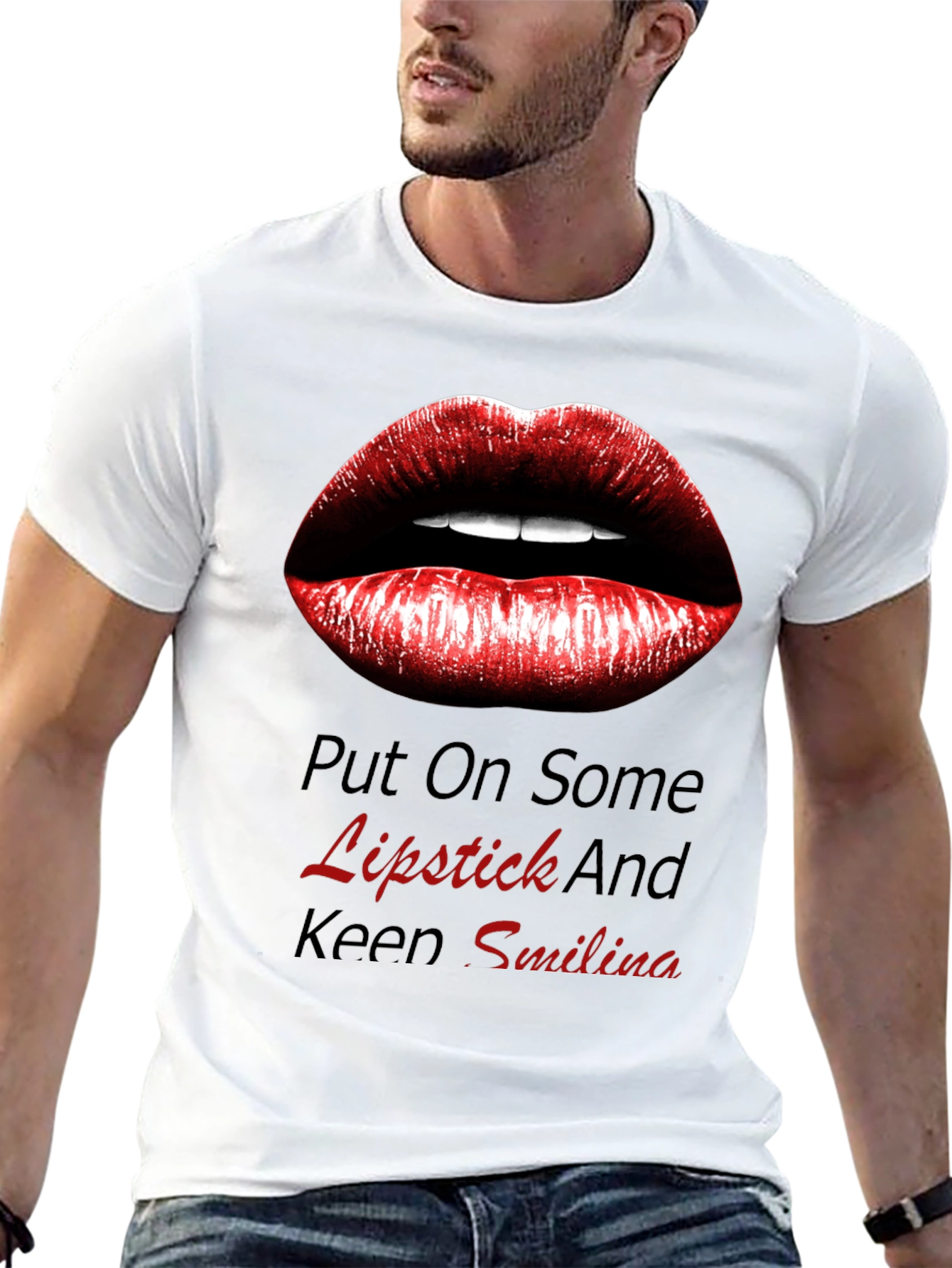 Lipstick Kiss Graphic Tee - Trendy Black Shirt