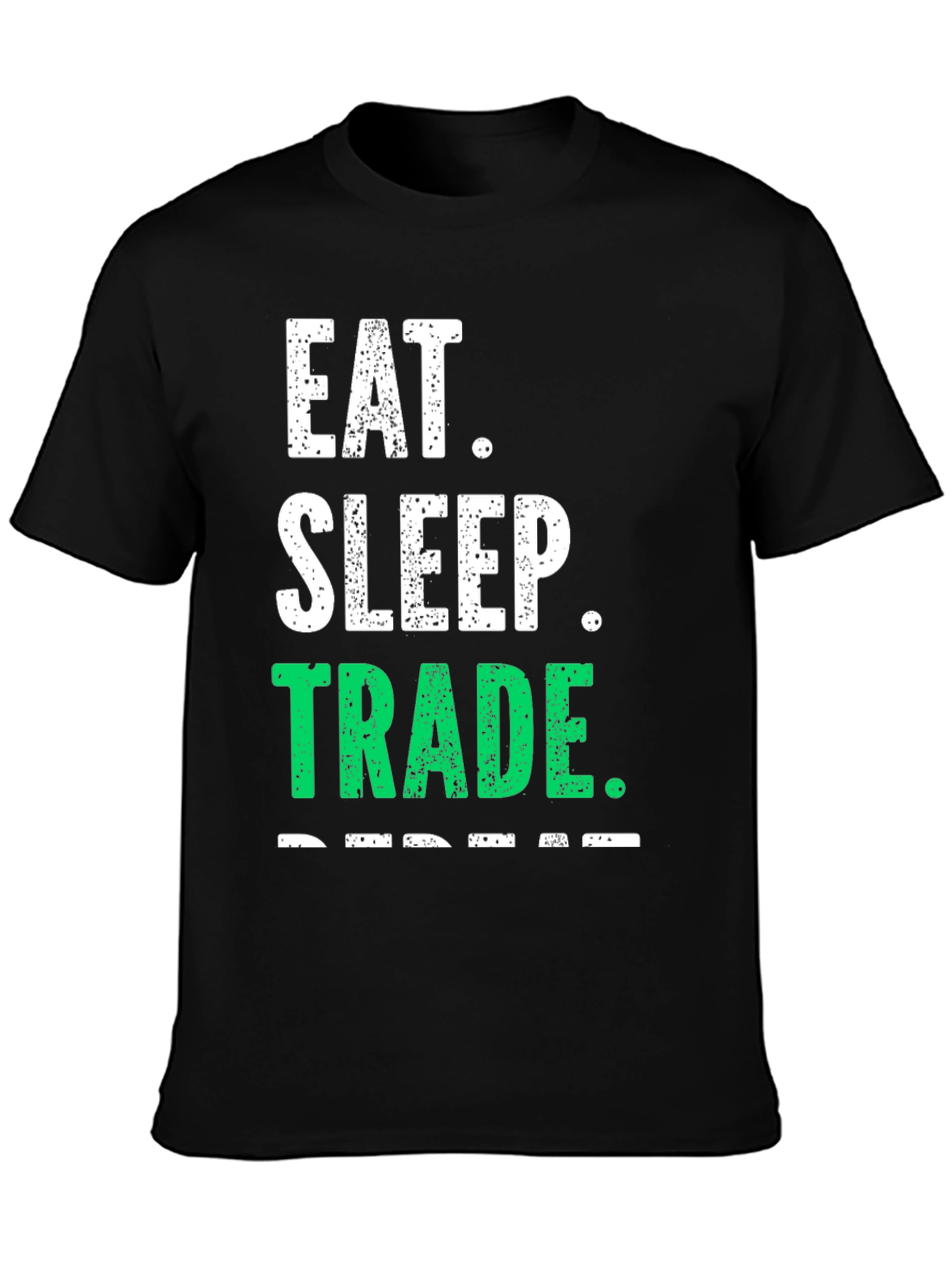 Eat Sleep Trade Repeat Black Graphic Tee