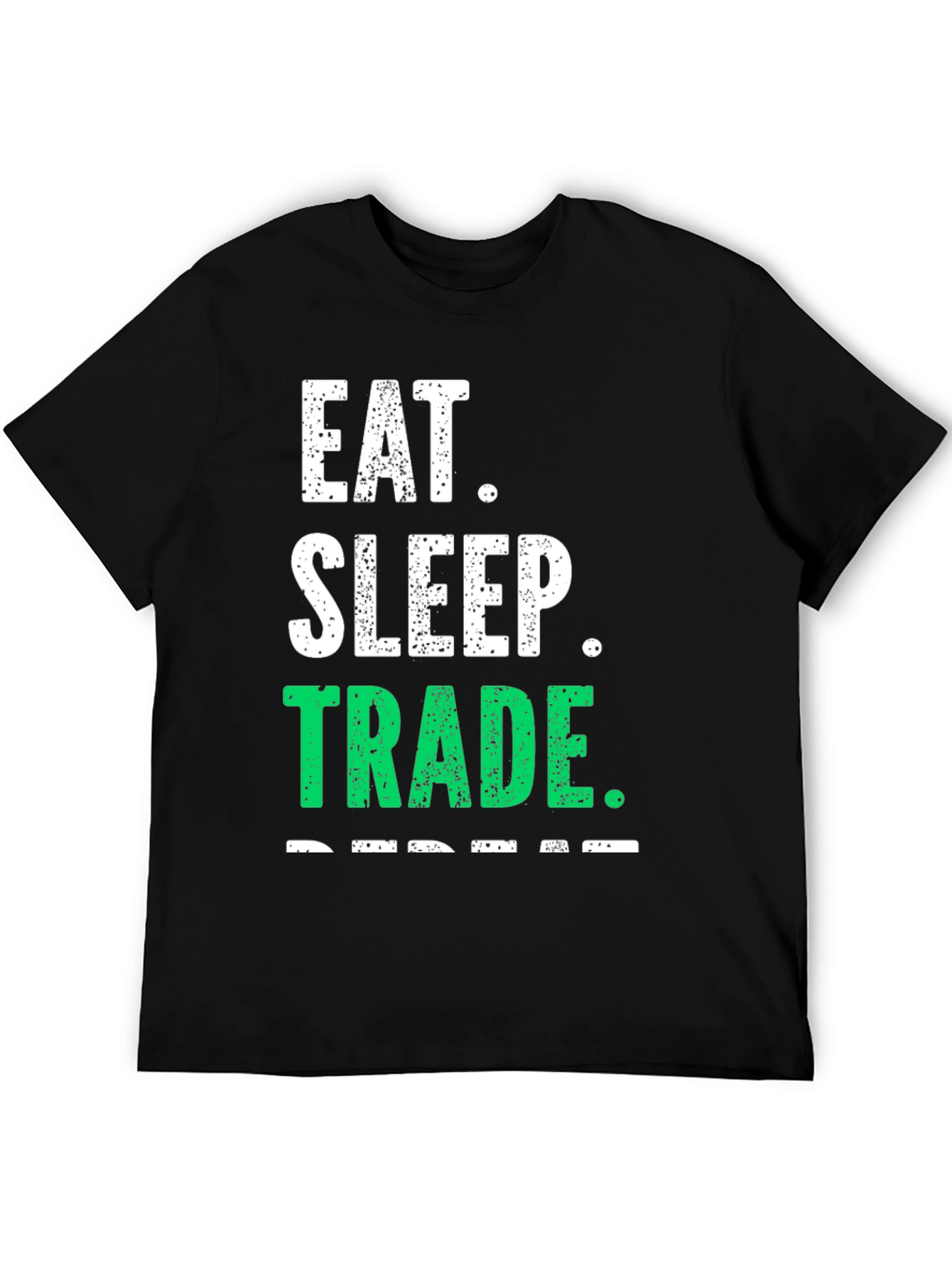Eat Sleep Trade Repeat Black Graphic Tee