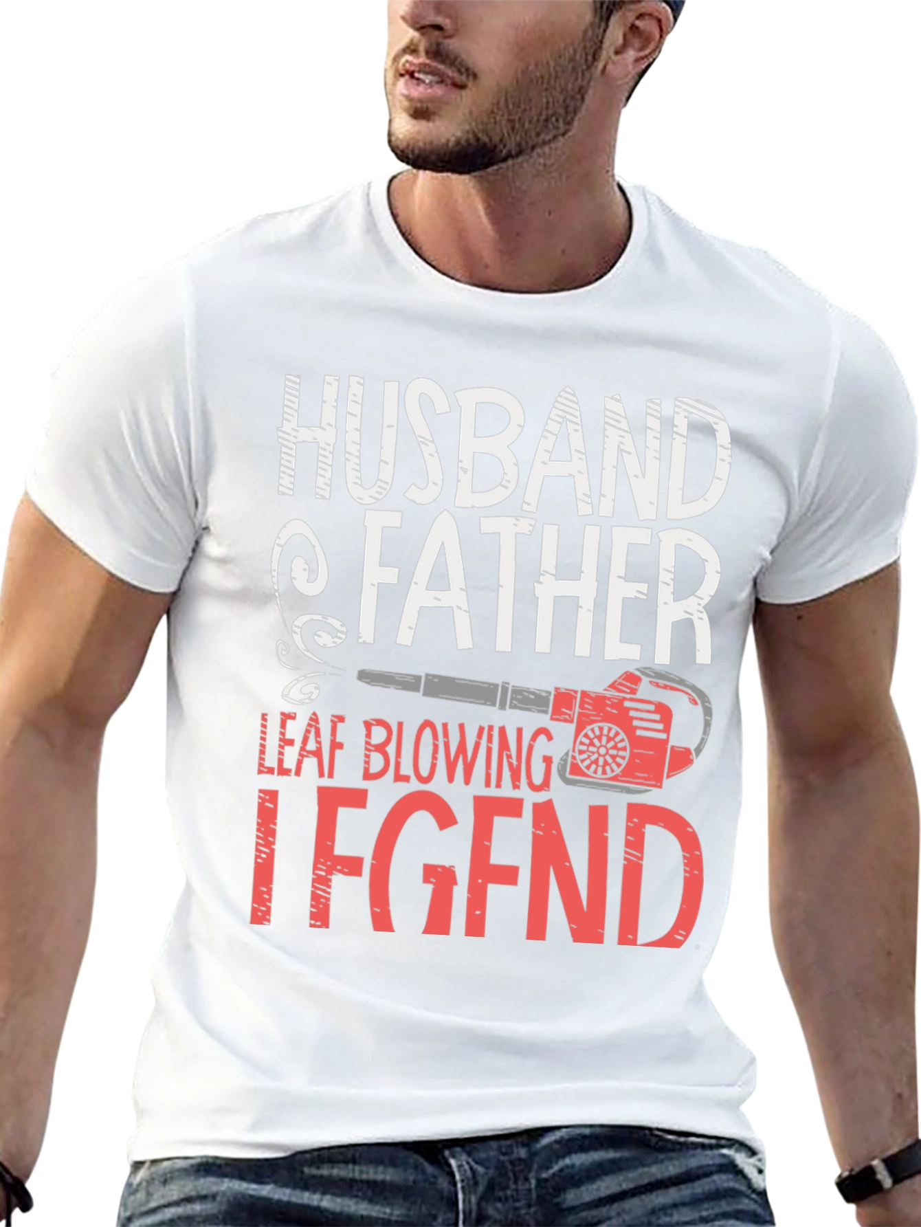 Husband Father Legend Leaf Blowing T-Shirt