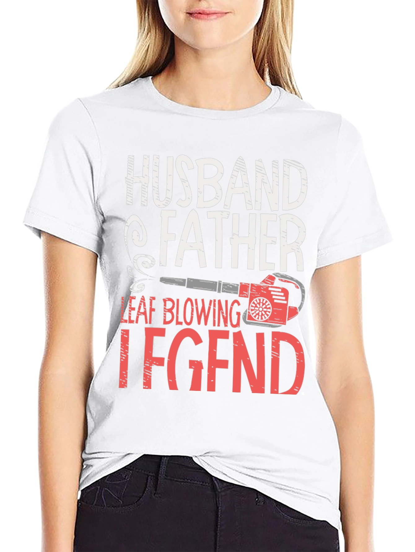 Husband Father Legend Leaf Blowing T-Shirt