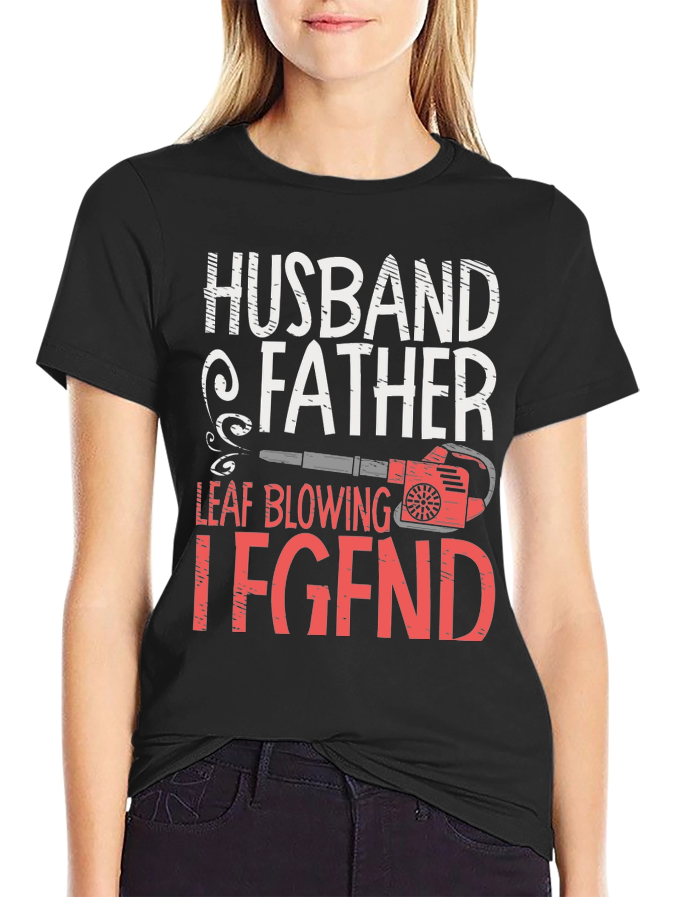 Husband Father Legend Leaf Blowing T-Shirt