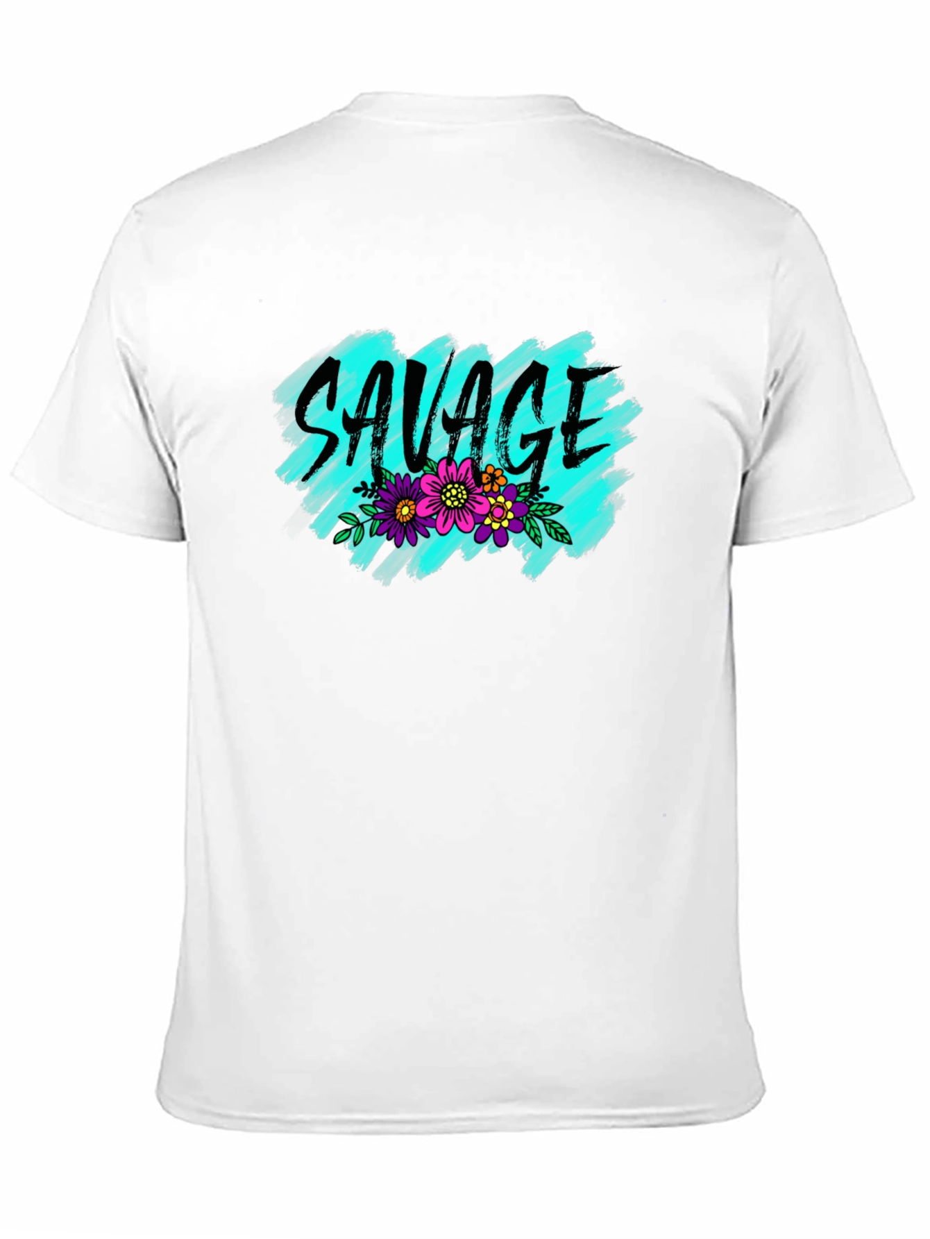 Savage Floral Graphic Tee - Trendy Black T-Shirt